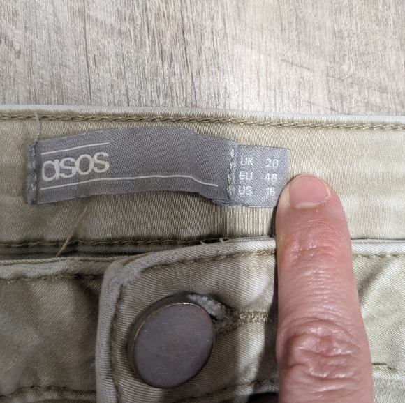 Asos Creamy Beige Skinny Jeans Women's Size 16 - Picture 9 of 11